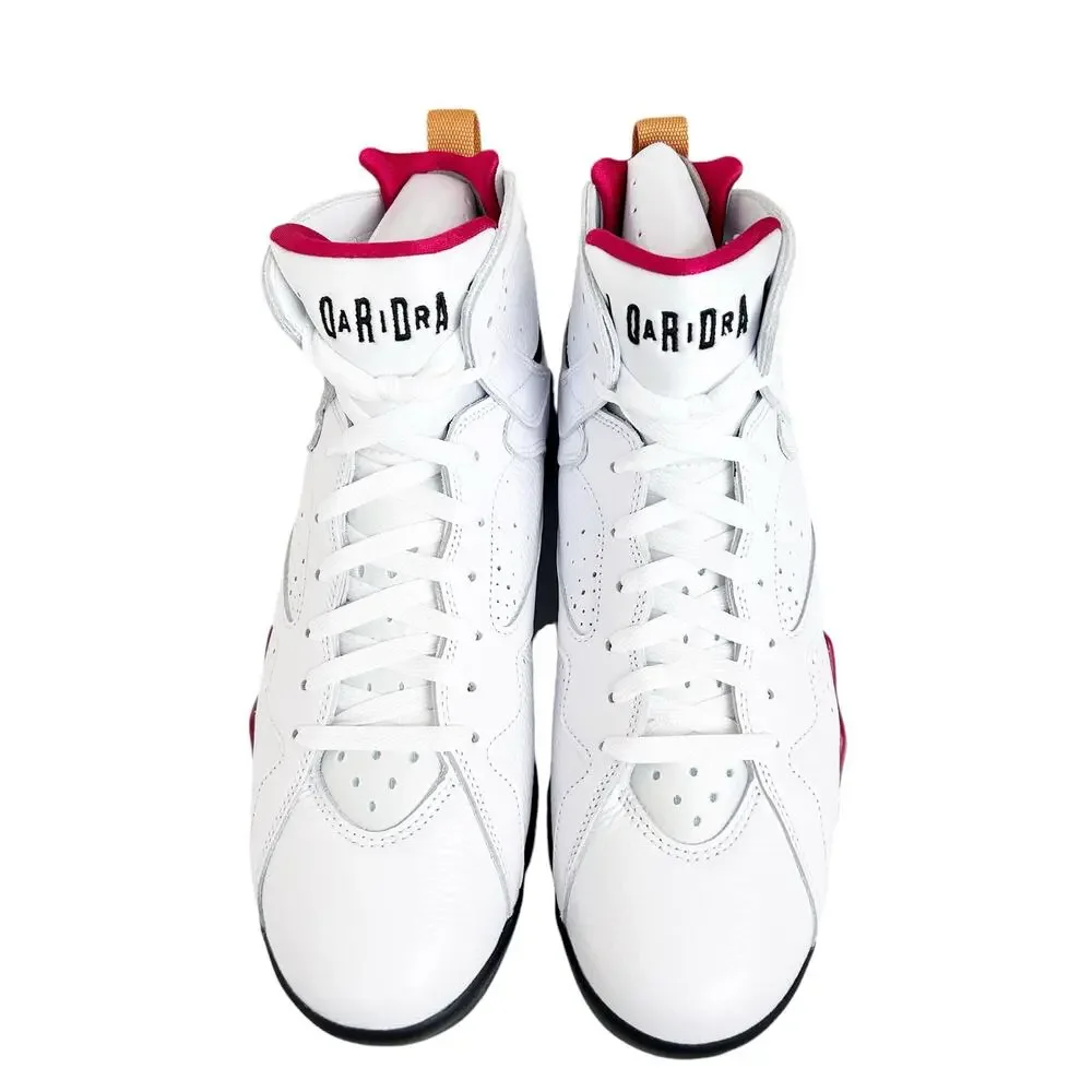 Air Jordan 7 Retro White Black Cardinal Red Sz 10.5